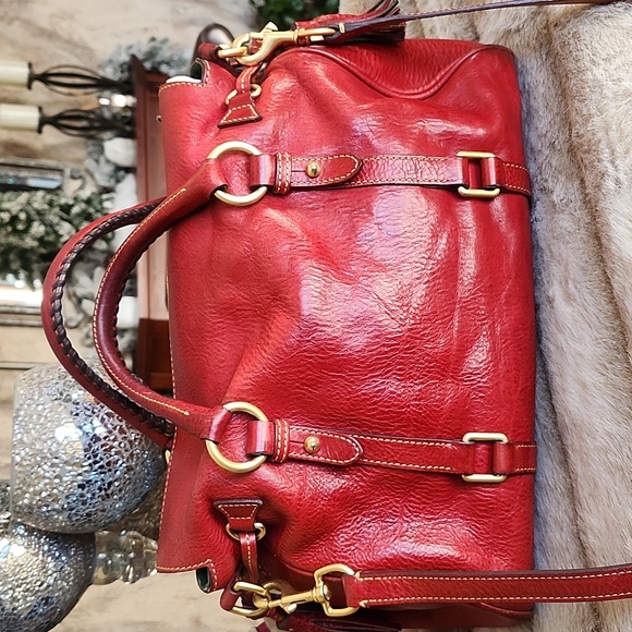 Dooney & Bourke (Retired Color-Raspberry) Florentine Sachel (large) - Picture 3 of 12